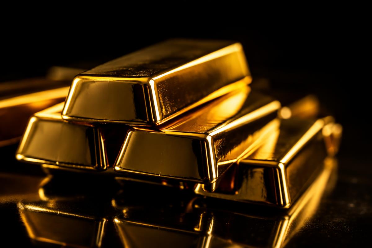 Glanzvolle Goldbarren
