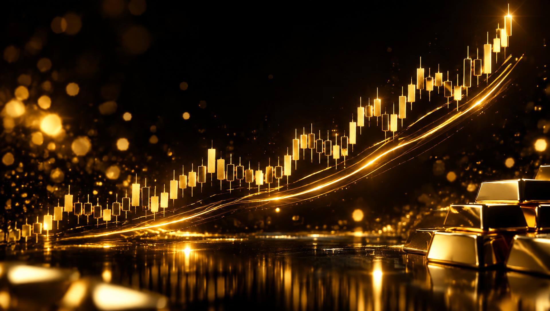 Goldener XAUUSD Candlestick-Chart